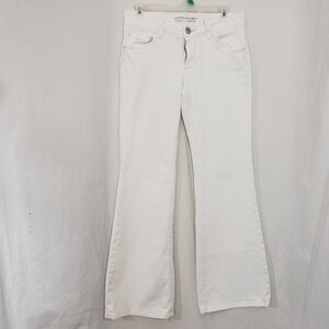 Banana republic classic flared leg white denim jea
